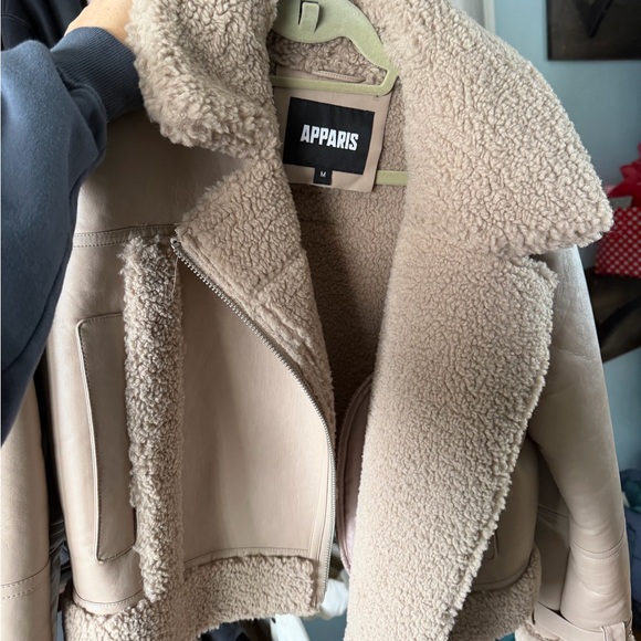 Apparis Jay Faux Shearling Moto Jacket